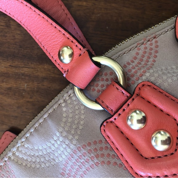 Coach Ashley Dotted OP Art North South Satchel - Picture 8 of 15